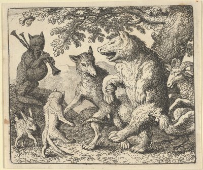 A Party in Honor of the Bear and the Wolf by Allart van Everdingen