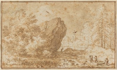 Landscape with Large Rock by Allart van Everdingen