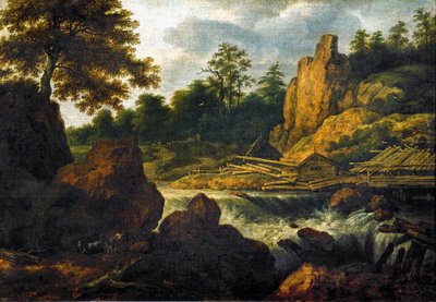 Landscape with Saw-Mill by Allart van Everdingen