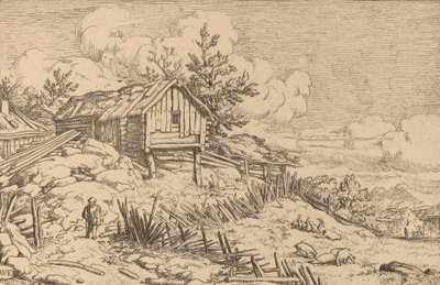 Man near Entry of a Ruinous Hedge by Allart van Everdingen