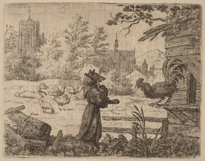 Reynard Disguised as a Monk by Allart van Everdingen