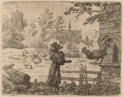 Reynard Disguised as a Monk, probably c. 1645-1656 by Allart van Everdingen