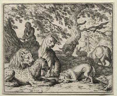 Reynard the Fox: Reynard Describes a False Plot Against the Lion by Allart van Everdingen