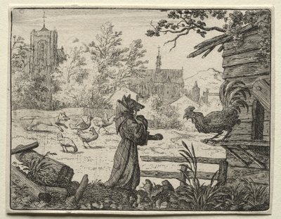 Reynard the Fox: Reynard Disguised as a Monk by Allart van Everdingen
