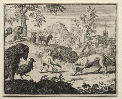 Reynard the Fox: The Combat Between Reynard and the Wolf by Allart van Everdingen