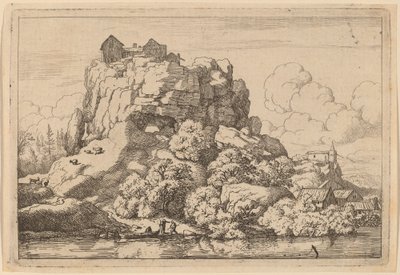 River at the Foot of a High Rock by Allart van Everdingen