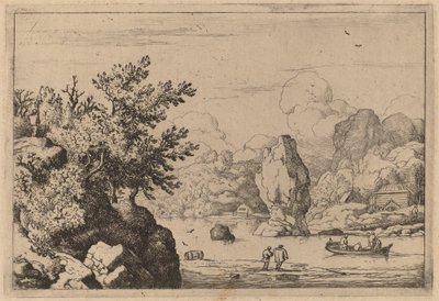 Rock in the Middle of a River by Allart van Everdingen