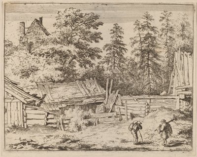 Three Cottages by Allart van Everdingen