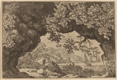 View Through a Pierced Rock, Probably c. 1645-1656 by Allart van Everdingen
