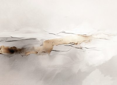 Golden Horizon Abstract by Alma