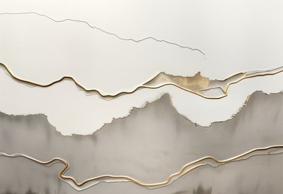 Golden Layered Landscape by Alma