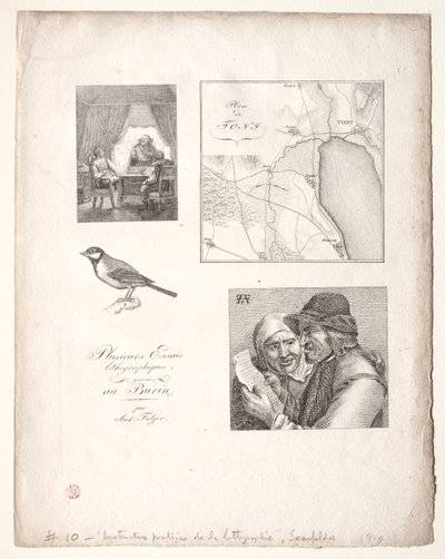 Lart de la litographie: Four Subjects after Falger by Alois Senefelder