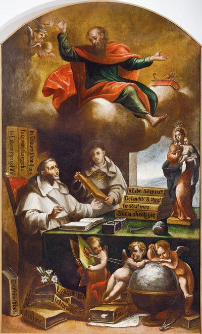 St Paul appears to St Albert the Great and St Thomas of Aquinas by Alonso Antonio Villamor