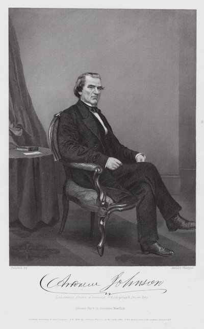 Andrew Johnson by Alonzo (after) Chappel