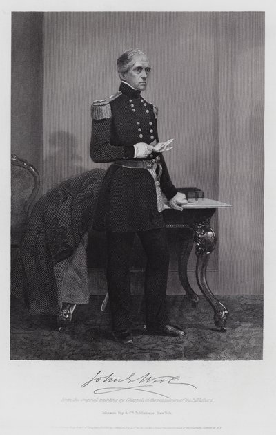 John E Wool by Alonzo (after) Chappel