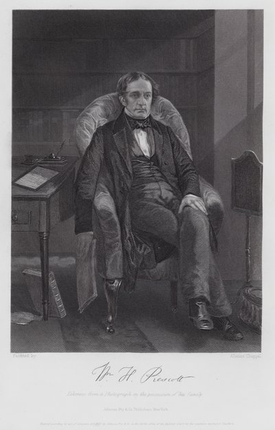 William Hickling Prescott by Alonzo (after) Chappel