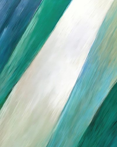 Abstract Blue Green Stripes by Alpenglow Workshop