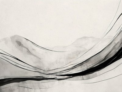 Abstract Ink Mountain Flow by Alpenglow Workshop