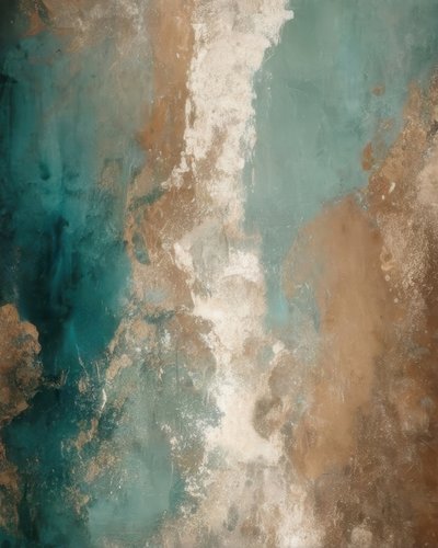 Deep Teal Gold Swirl by Alpenglow Workshop