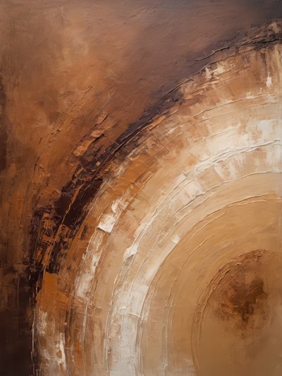 Earthy Arcs Abstract by Alpenglow Workshop