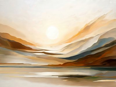 Golden Horizon Landscape by Alpenglow Workshop