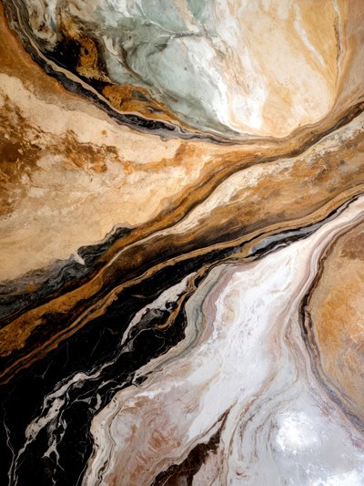 Golden Marble Flow by Alpenglow Workshop
