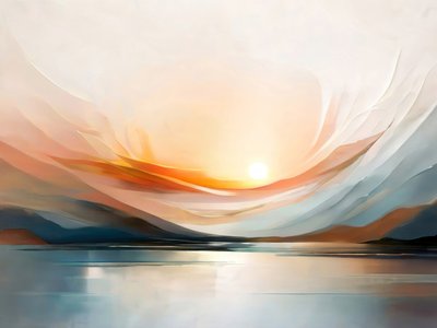 Serene Abstract Sunrise by Alpenglow Workshop