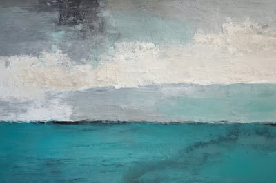 Teal Ocean Horizon by Alpenglow Workshop