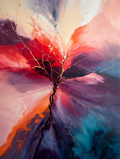 Vibrant Abstract Tree by Alpenglow Workshop