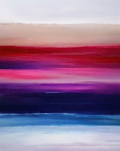 Vibrant Horizon Abstract by Alpenglow Workshop