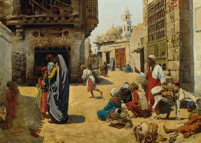 Street in Cairo, c.1890-1900 by Alphons Leopold Mielich