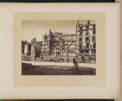 Rue Royale (corner of Faubourg Saint-Honoré) Burned on May 24, 1871 by Alphonse J. Liébert