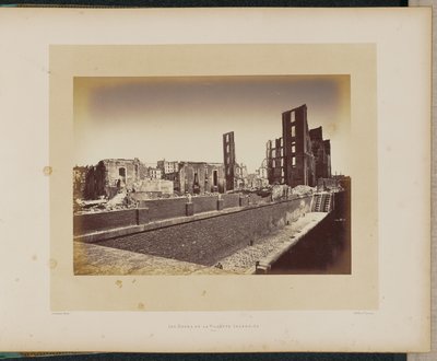 The Burning Docks of La Villette by Alphonse J. Liébert