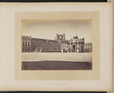 Tuileries Palace Burned. View from the Place du Carrousel. by Alphonse J. Liébert