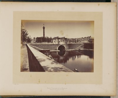 Post-Barracks of the Bastille. Tunnel and July Column. by Alphonse J. Liébert
