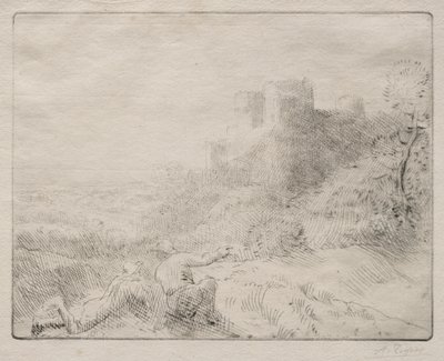An Old Chateau by Alphonse Legros
