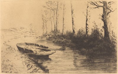 Canal Seen by Morning Light by Alphonse Legros