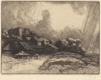 Farm at the Monastery by Alphonse Legros