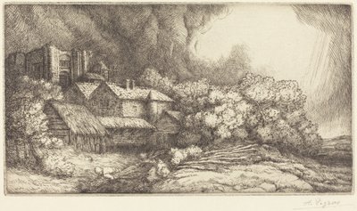 Farm at the Monastery by Alphonse Legros