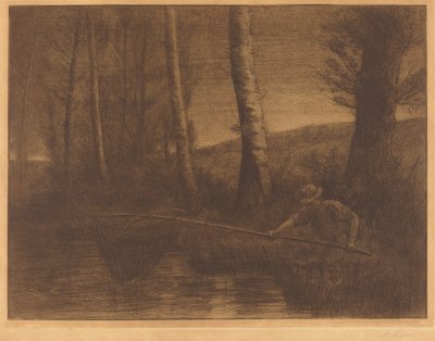 Fisherman with a Hoop-net by Alphonse Legros