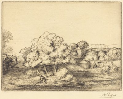 Hamlet near the Lake by Alphonse Legros