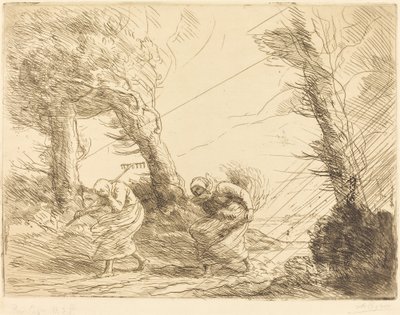 Harvesters Surprised by the Storm by Alphonse Legros