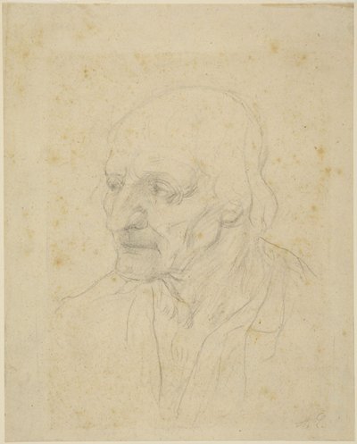 Head of Old Man by Alphonse Legros