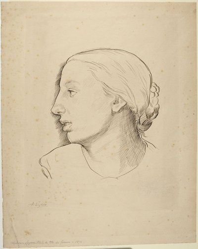Head of Woman by Alphonse Legros
