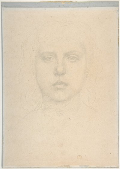 Head Study of a Girl by Alphonse Legros