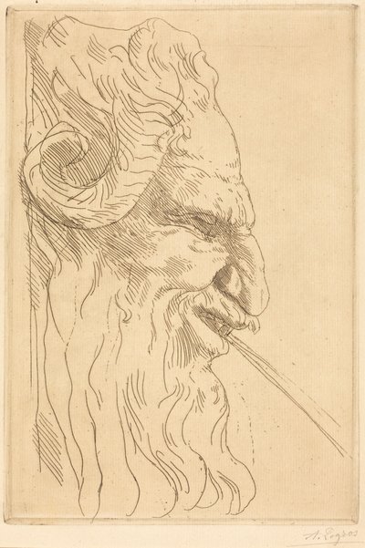 Head of a Satyr by Alphonse Legros