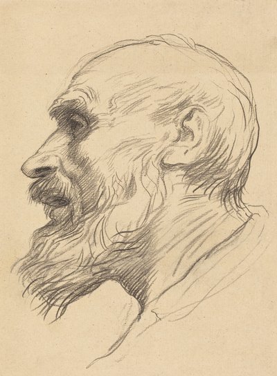 Head of an Old Man by Alphonse Legros