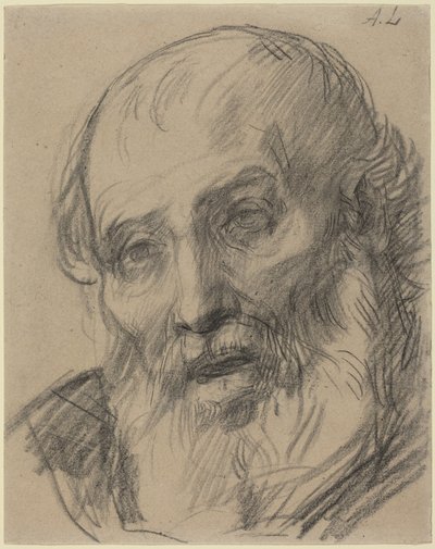 Head of an Old Man by Alphonse Legros