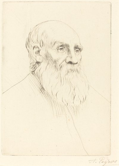 Head of an Old Man by Alphonse Legros