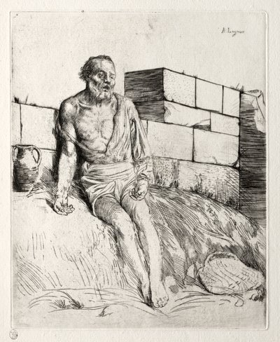 Job (First Plate) by Alphonse Legros